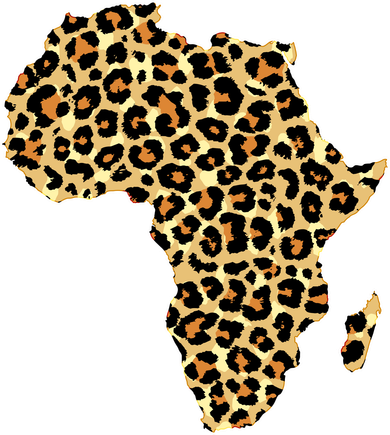 Leopard Print African Map Of Africa Polo